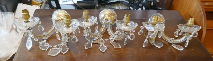 Collection of glass light fittings
