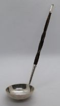 White metal and baleen toddy ladle
