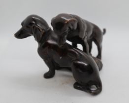 Small bronze dog figurine