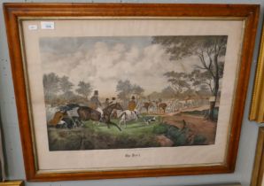 Large Victorian hunting print