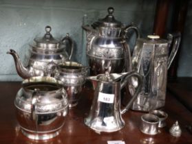 Silver plate coffee and tea service