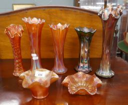 Collection of carnival glass