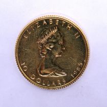 Pure gold .999 Canadian 10 Dollar coin - Approx weight 7.8g