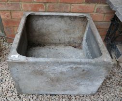 Galvanized tank - Approx size W: 62cm D: 62cm H: 39cm