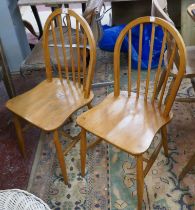 Pair of blonde elm Ercol chairs