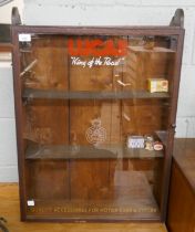 Large Lucas Motor accessories cabinet - Approx W: 59cm  D: 17cm H: 83cm