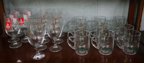 Collection of Staropramen pint glasses