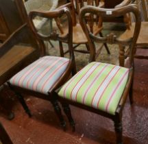 Pair of Victorian mahogany chairs