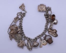 Silver charm bracelet A/F