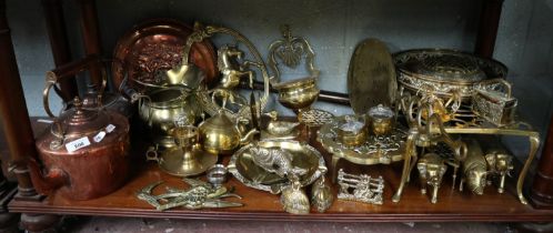 Large collection of copper & brass