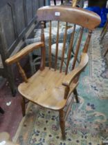 Elm seated armchair