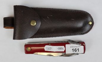 Swiss Army knife in leather sheath