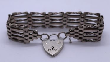 Silver gate bracelet
