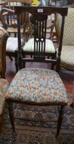 Interesting inlaid bedroom chair