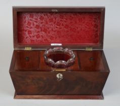 Victorian sarcophagus wooden tea caddy