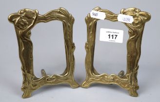 Pair of Art Nouveau style photo frames