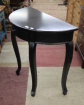 D shaped hall table