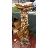 Italian torchiere in the form of a rococo lion - Approx height: 106cm