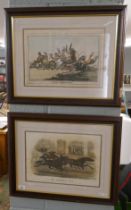 2 framed prints - 'Hounds throwing off' and 'The Parsons Colt'