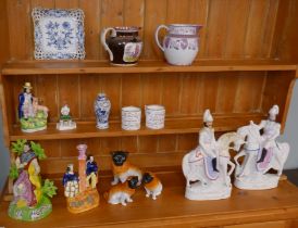 Collection of china to include Staffordshire