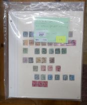 Stamps - India QV-KG6 used on album pages including officials