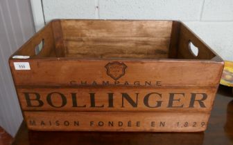 Bollinger advertising crate