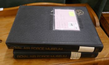 Stamps - Aviation RAF museum covers in 2 albums. Unsigned (100+)