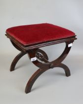 Regency style rosewood x-stool