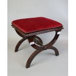 Regency style rosewood x-stool