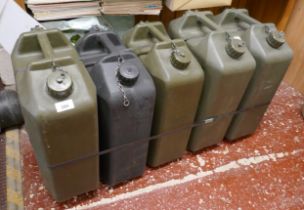 5 ex-military water containers