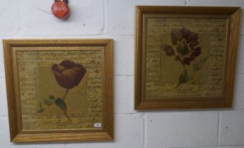 Pair of framed tapestries