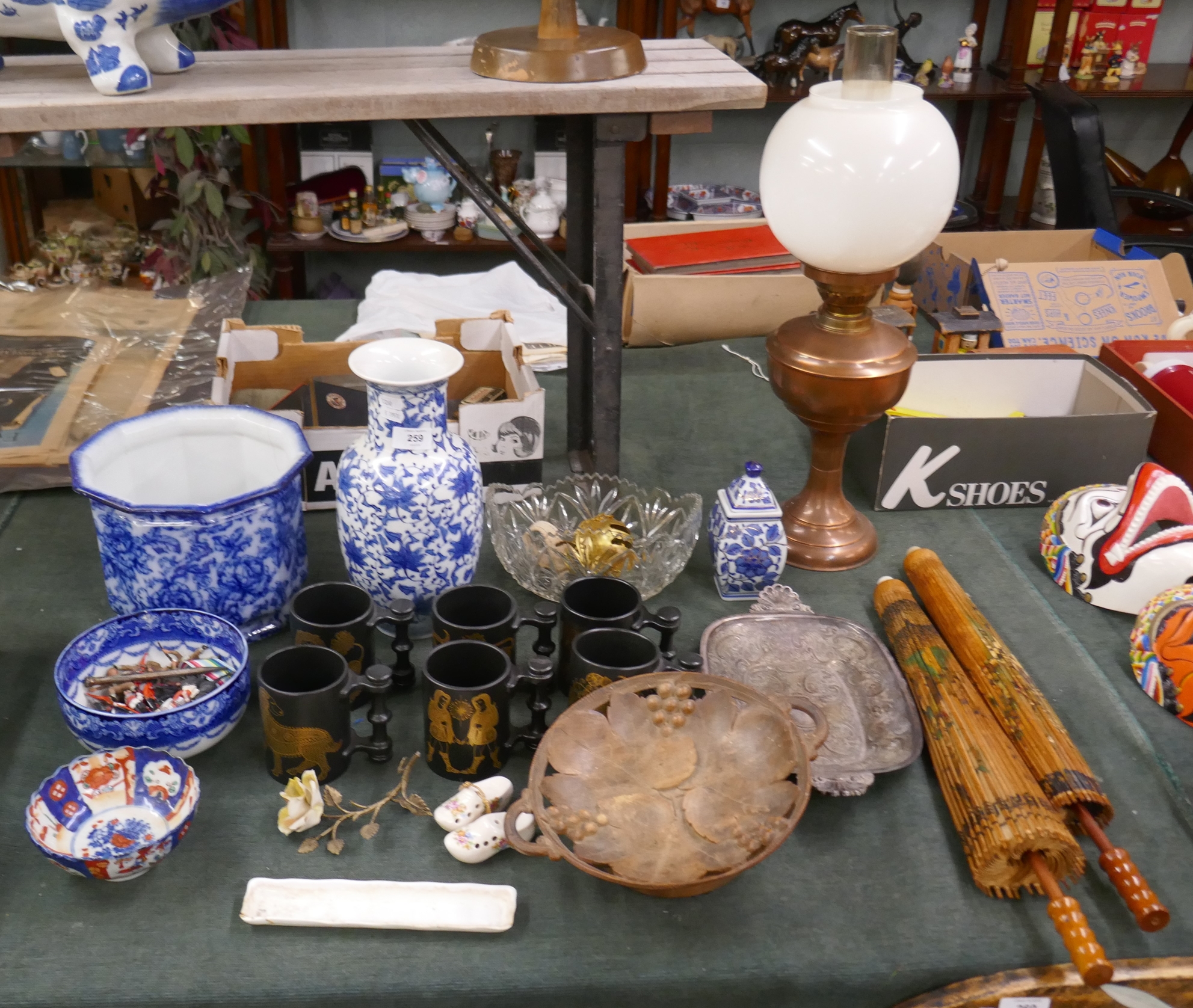 Collectables to include Portmeirion zodiac tankards, Oriental china,  etc