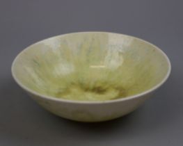 Ruskin pottery crystalline drip-glazed bowl
