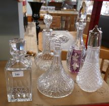 5 Crystal decanters