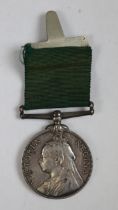 Queen Victoria volunteers Force medal inscribed to A/SGT W Greig of the 1st AV