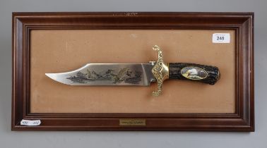 Mounted The American eagle bowie knife by Franklin Mint