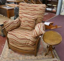 Ercol Golden Dawn armchair together with a side table