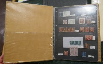 Stamps - Great Britain folder with mainly QV issues to 5/-