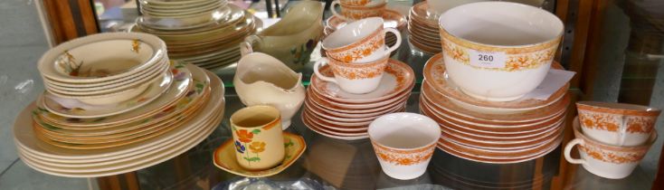 Collection of hand-painted ceramics to include early Aynsley part tea service