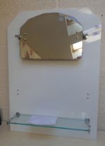 Mid Century combined mirror shelf and splash back