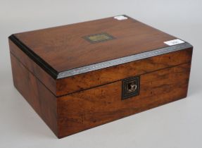 Walnut trinket box with key