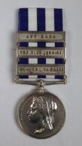 19th Hussars Egypt Medal 1882-89. Private M Evans 3 bar medal including Abu-Klea light contact