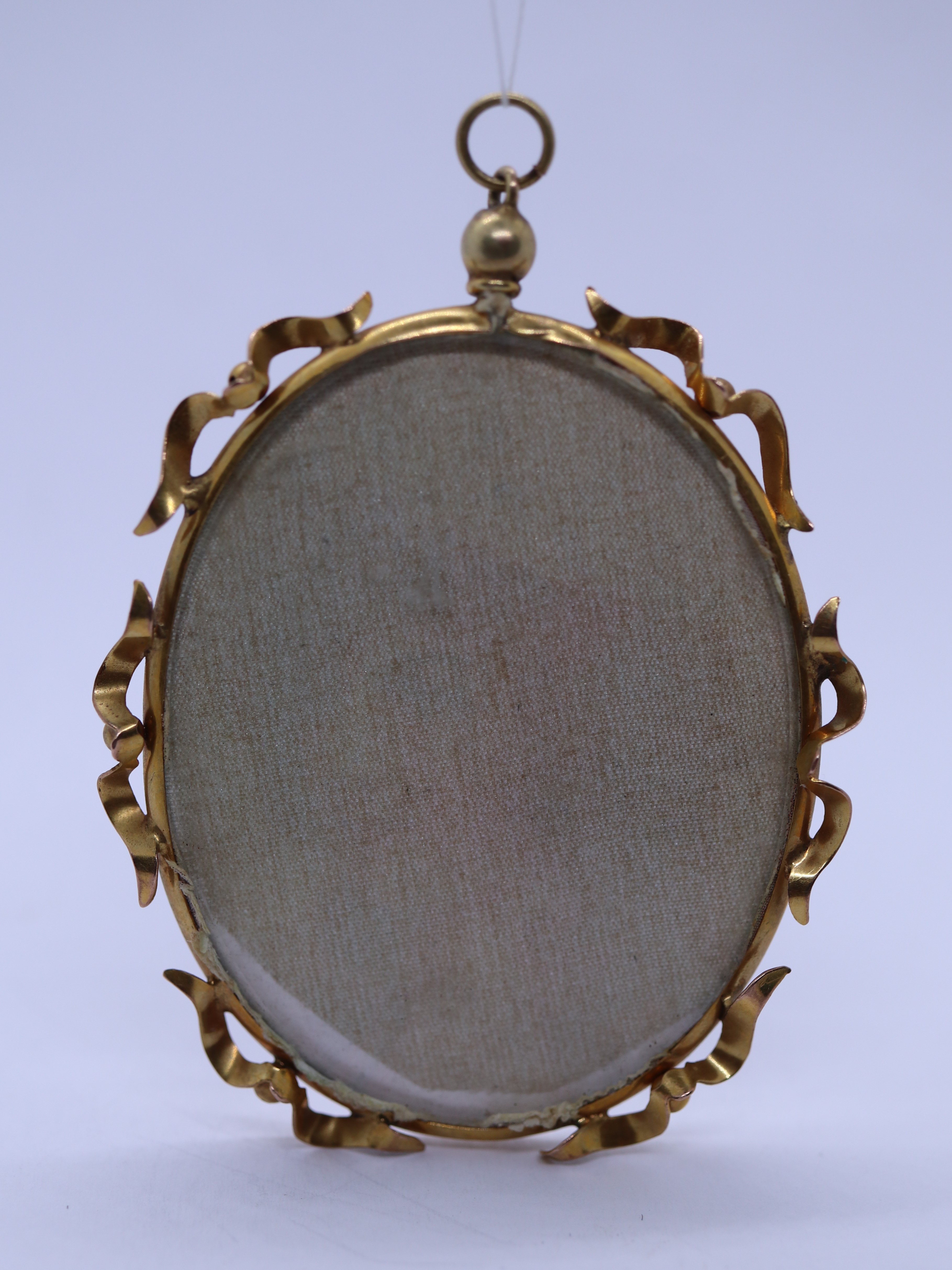 9ct gold framed miniature - Image 2 of 2