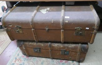 2 vintage steamer trunks