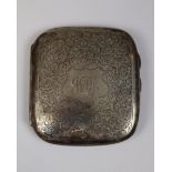 Hallmarked silver cigarette case by Samual Levi - Approx weight 81g