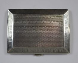 Hallmarked silver cigarette case by A J Zimmerman - Approx weight 95g