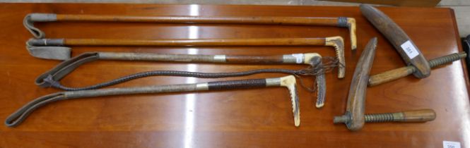 Collection of vintage riding crops