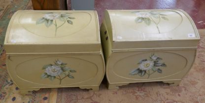 Pair of painted trunks