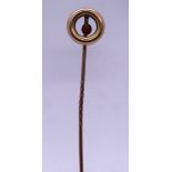 9ct gold tie pin - Approx weight 3.8g
