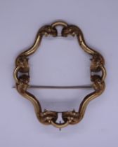 9ct gold brooch - Approx 10.2g